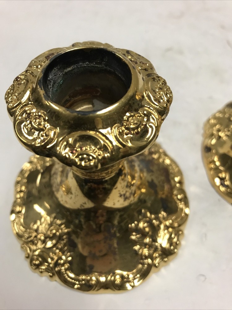 2 Baroque by Wallace 750 candlestick holders