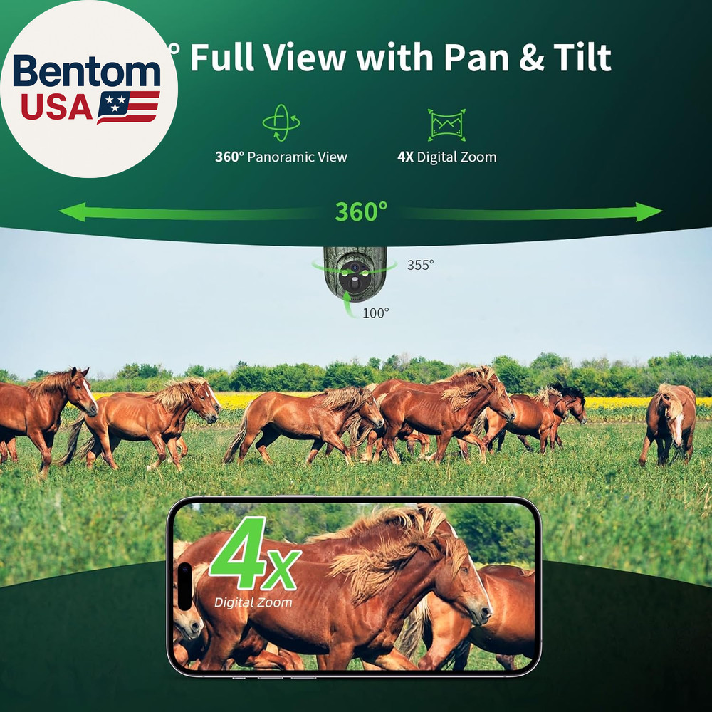 Cellular Trail Camera 2 Pack, 2K Solar Powered Game Cameras with Unlimited Data