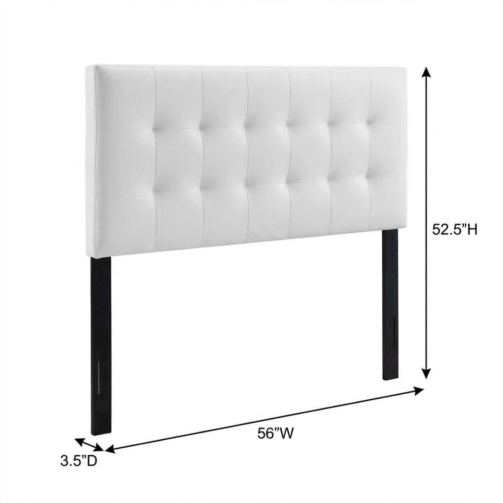 Upholstered Vinyl Full Headboard with Smooth Finish and Durable Design