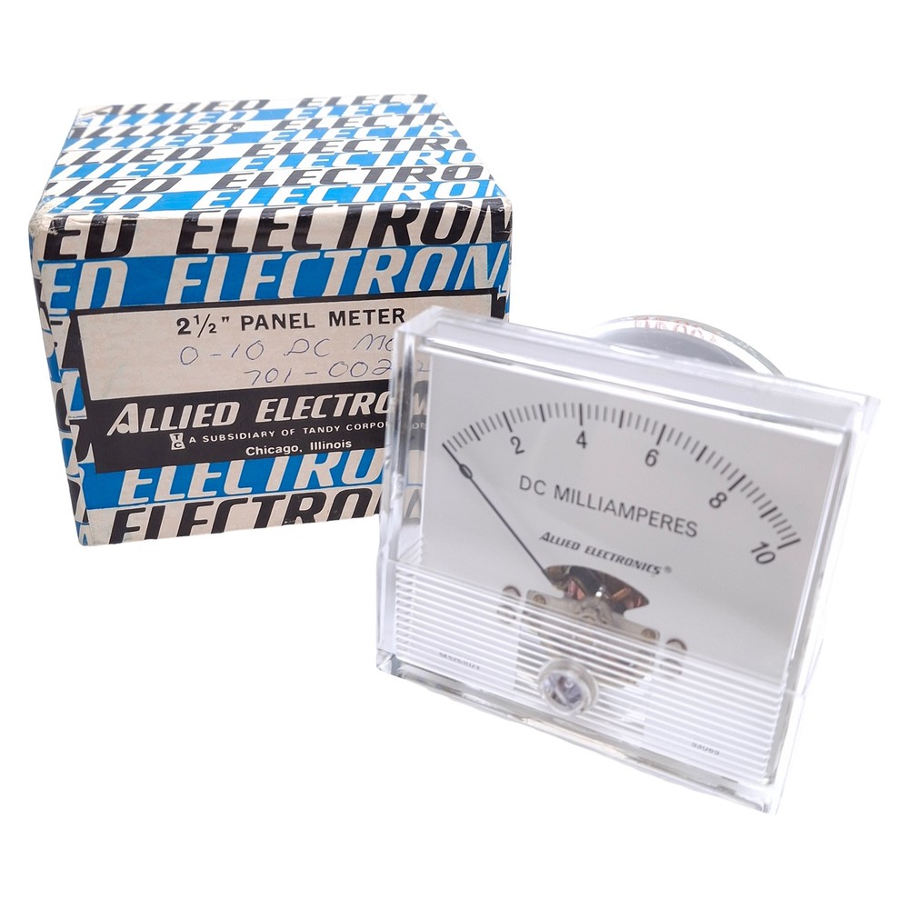 Allied Electronics DC Milliamperes 0-10 Range, 2-1/2in Panel Meter Size