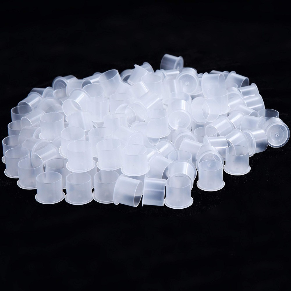 Ink Caps Large,1000pcs White Plastic Disposable Microblading Makeup Ink Cups ...
