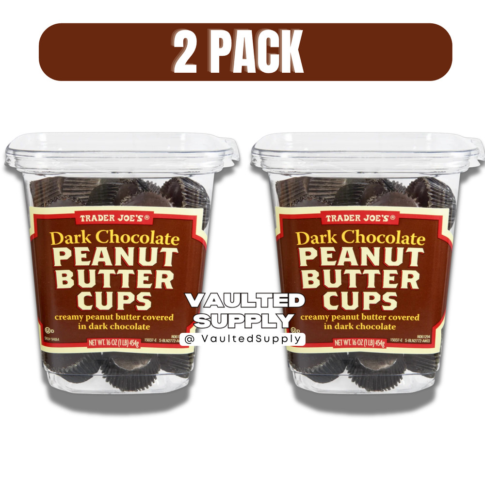 Trader Joe’s Dark Chocolate Peanut Butter Cups (2-Pack, 16 oz Each)