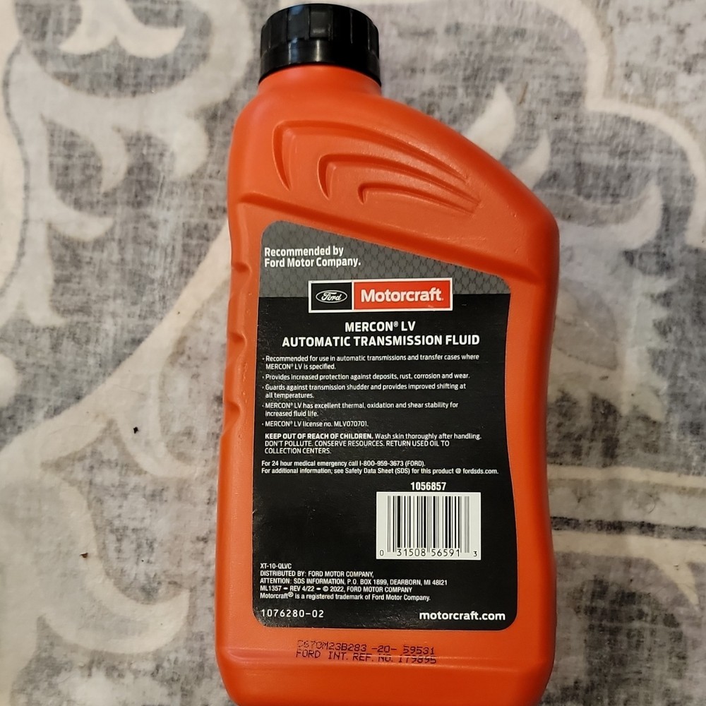 Motorcraft MERCON LV Automatic Transmission Fluid. 1 Quart
