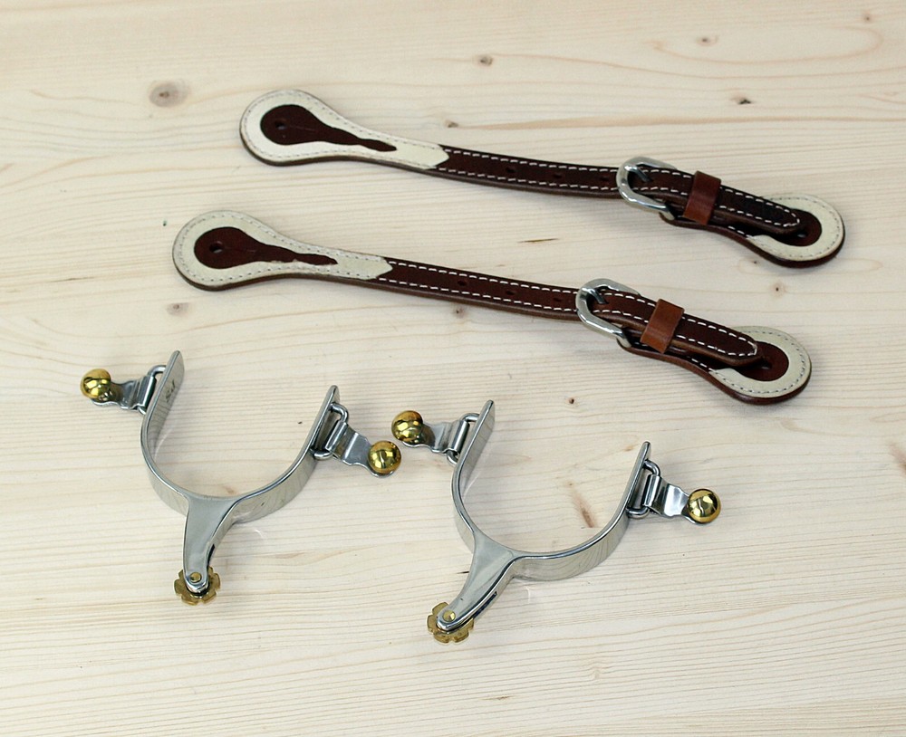 Western Spurs Curved Shank With Horizontal Wheel