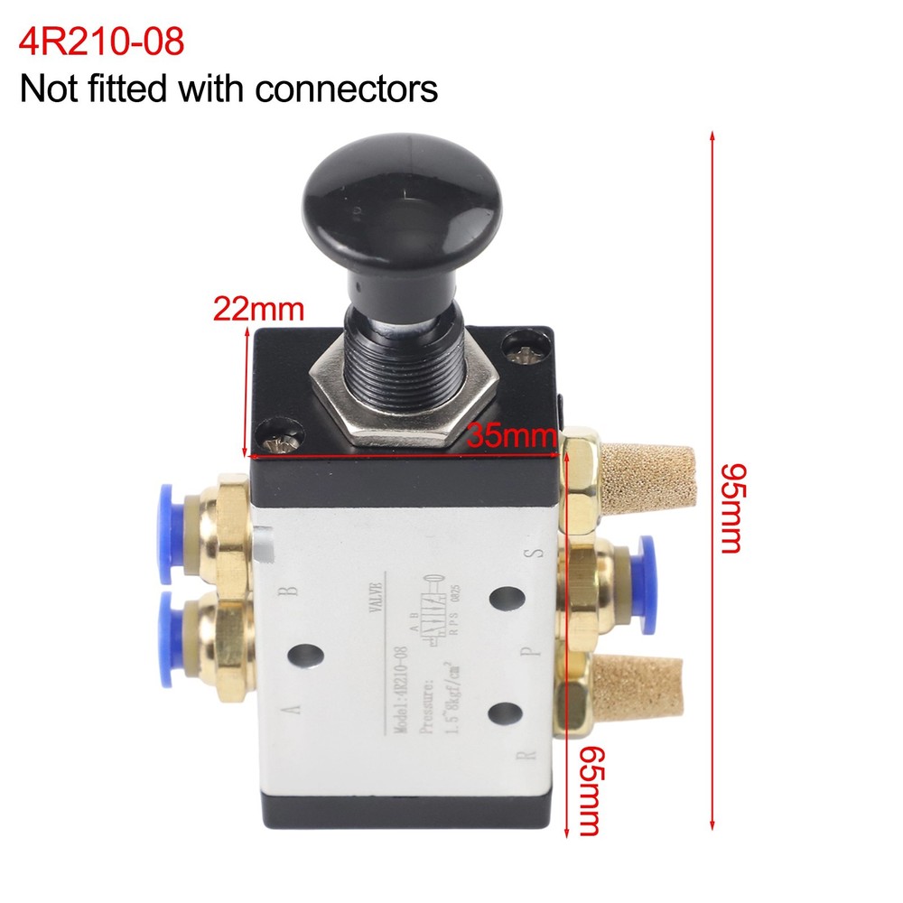 Manual Push-pull Valve Hand Push Pull Pneumatic Air Valve Control Silencer