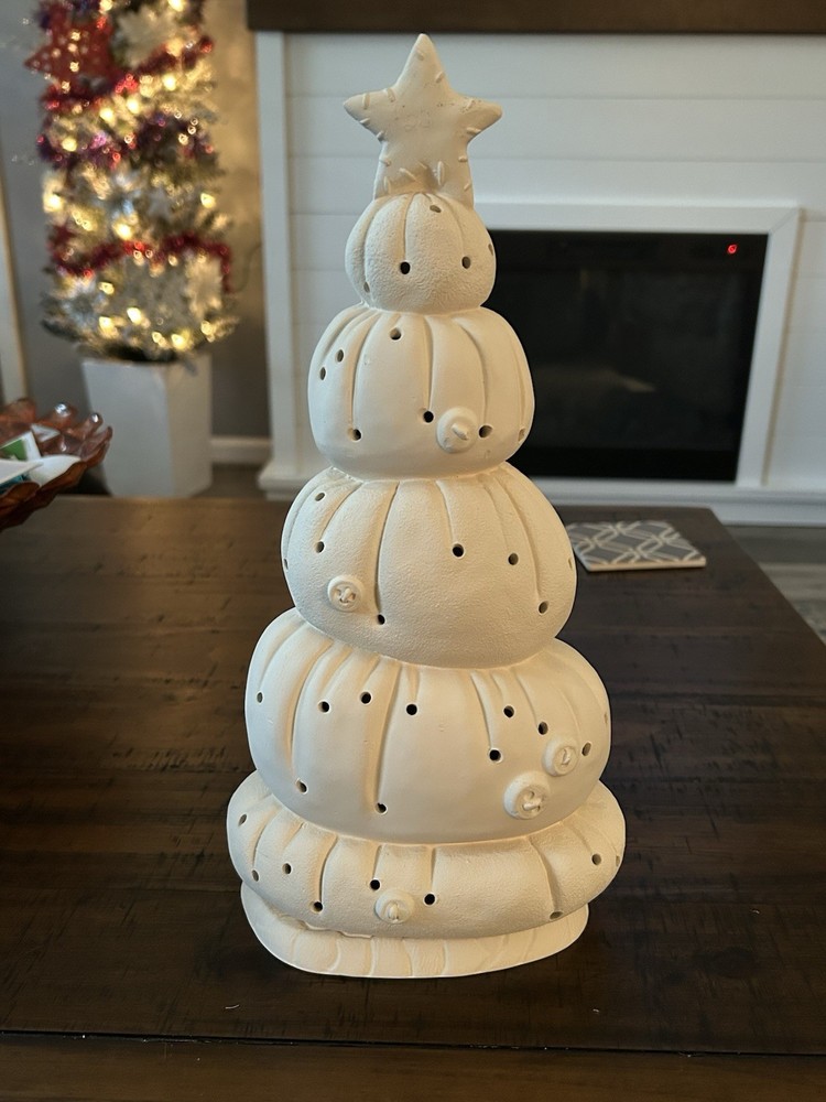 ceramic bisque christmas tree, Battery Light