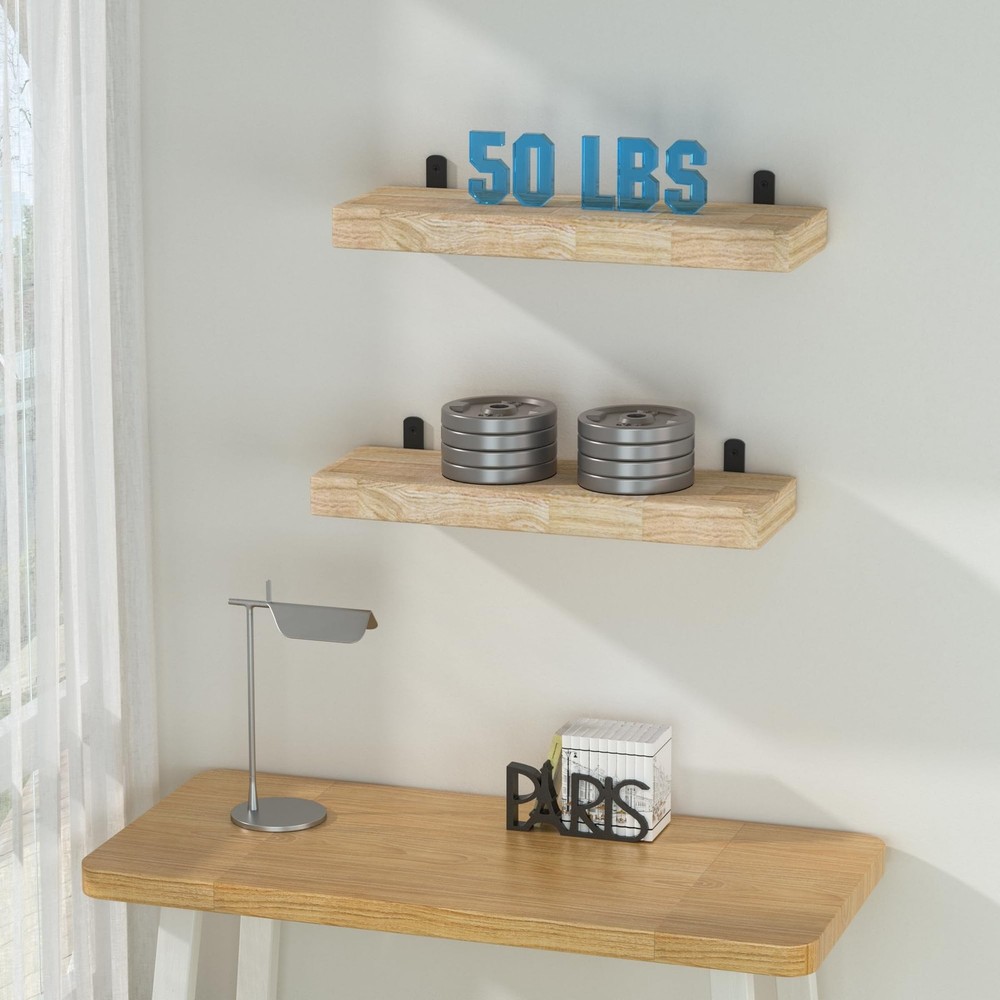 4Pcs Shelf Brackets, Black 4inch Floating Shelf Bracket, Wall Mounted Support...