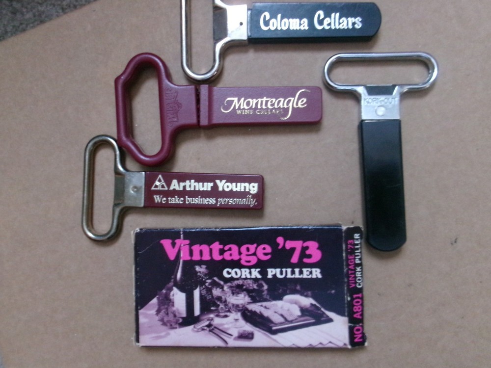 Five Vintage Cork Puller Lot Advertising