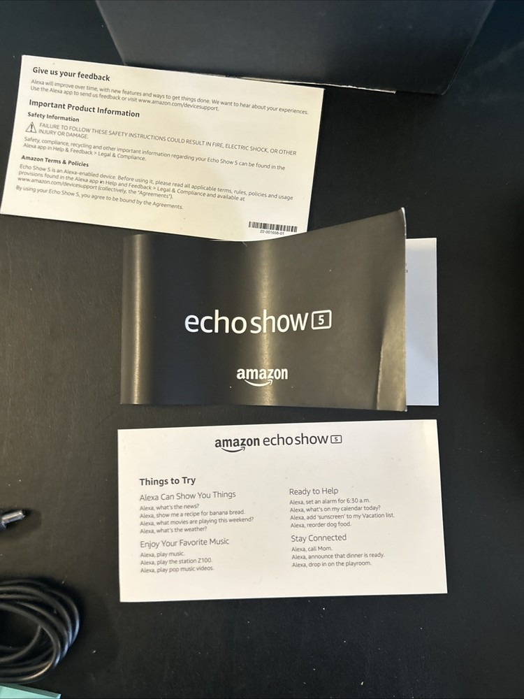 Amazon Echo Show 5 Smart Speaker Charcoal Black ❤️ Open Box