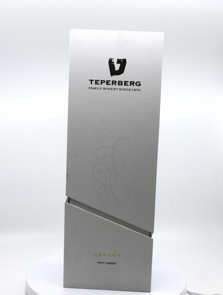 Teperberg Legacy Petite Sirah Wine Empty Bottle & Case for Bar Display