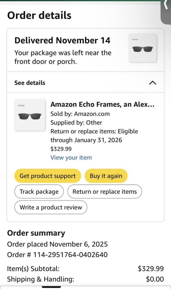 amazon echo frames