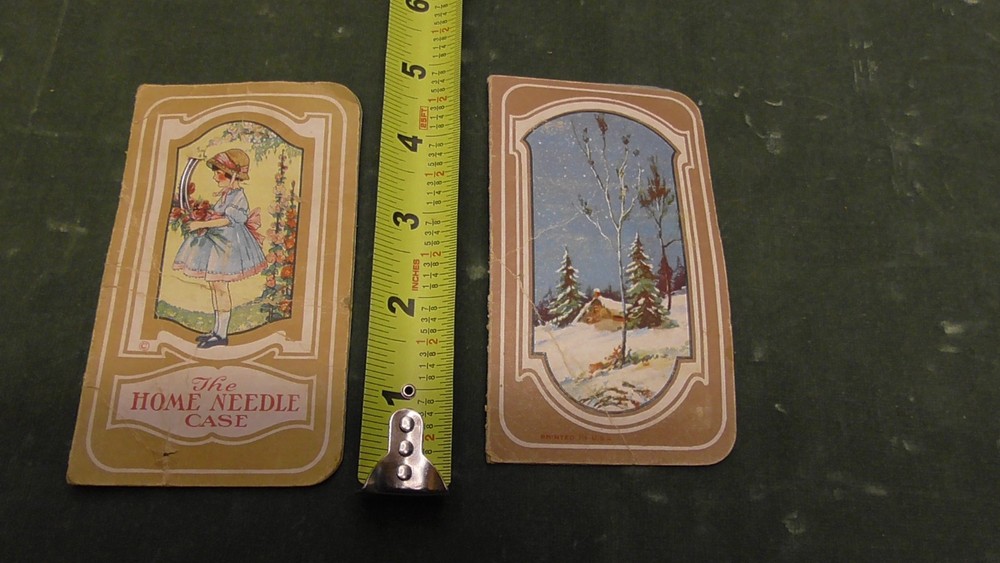 Vintage  Home Sewing Needles Package 2 kits great graphics incomplete