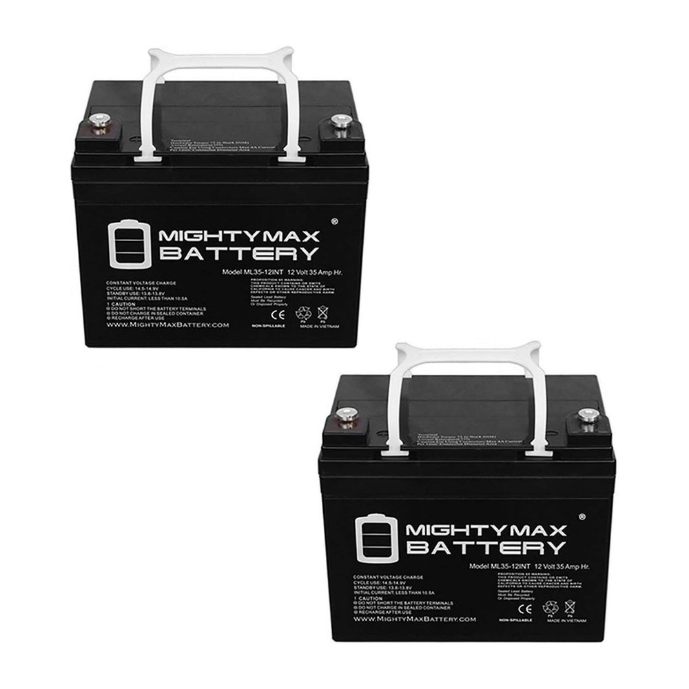 Mighty Max 12V 35AH INT Replacement Battery for Pride Legend Scooter - 2 Pack