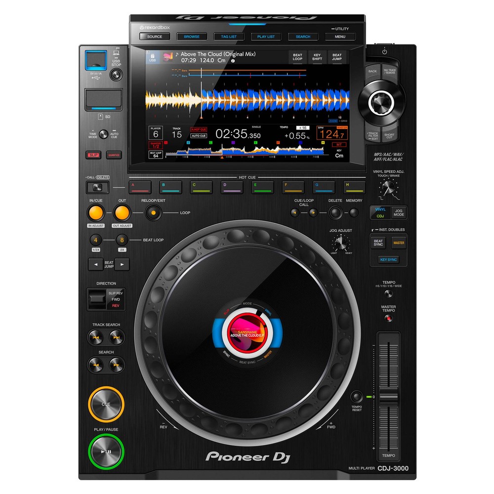 Pioneer DJ CDJ-3000 High-Resolution Pro-DJ Multiplayer (Black)