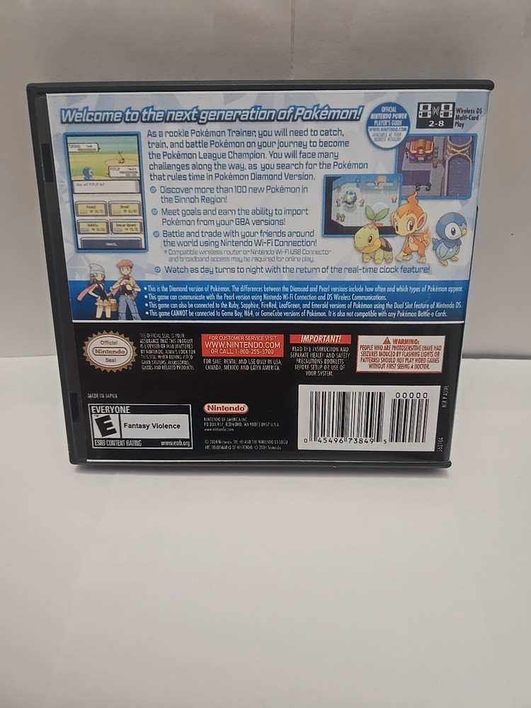 Replacement Case For Pokemon Diamond Version Nintendo DS