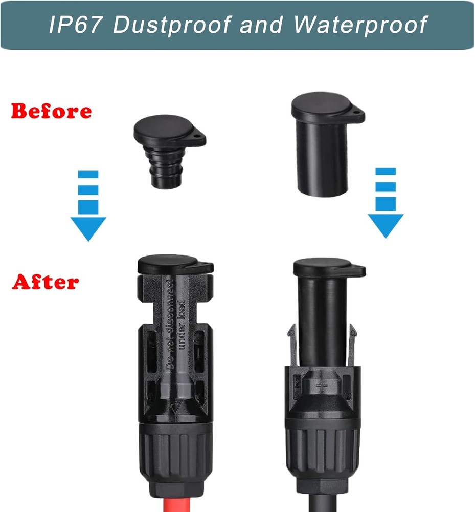 5 Pair Solar Panel MC4 Connector Weather Caps