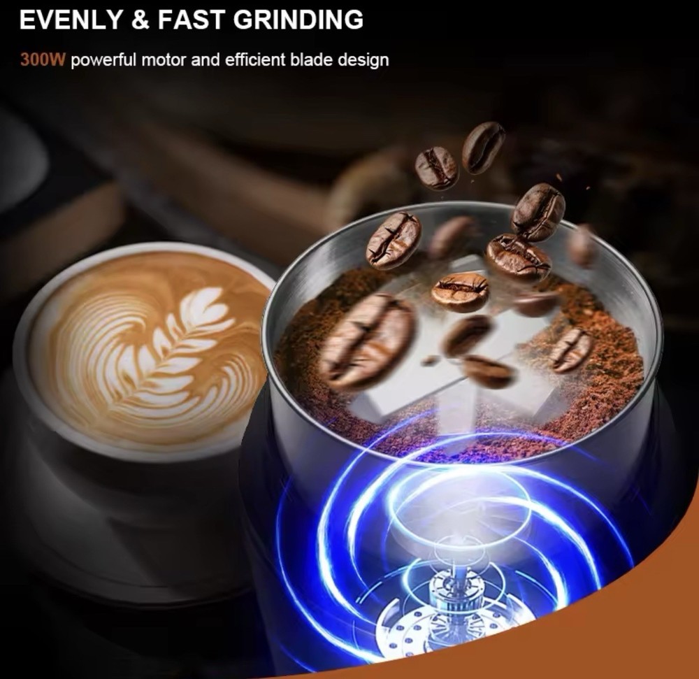 Professional Coffee Grinder With Removable Stainless Steel Cup