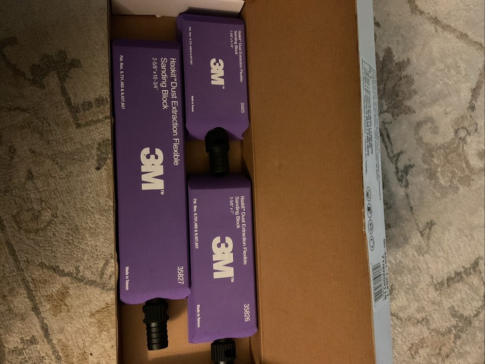 3M Hookit 35829 Flexible Sanding Hand Block Kit, Hook and Loop Attachment