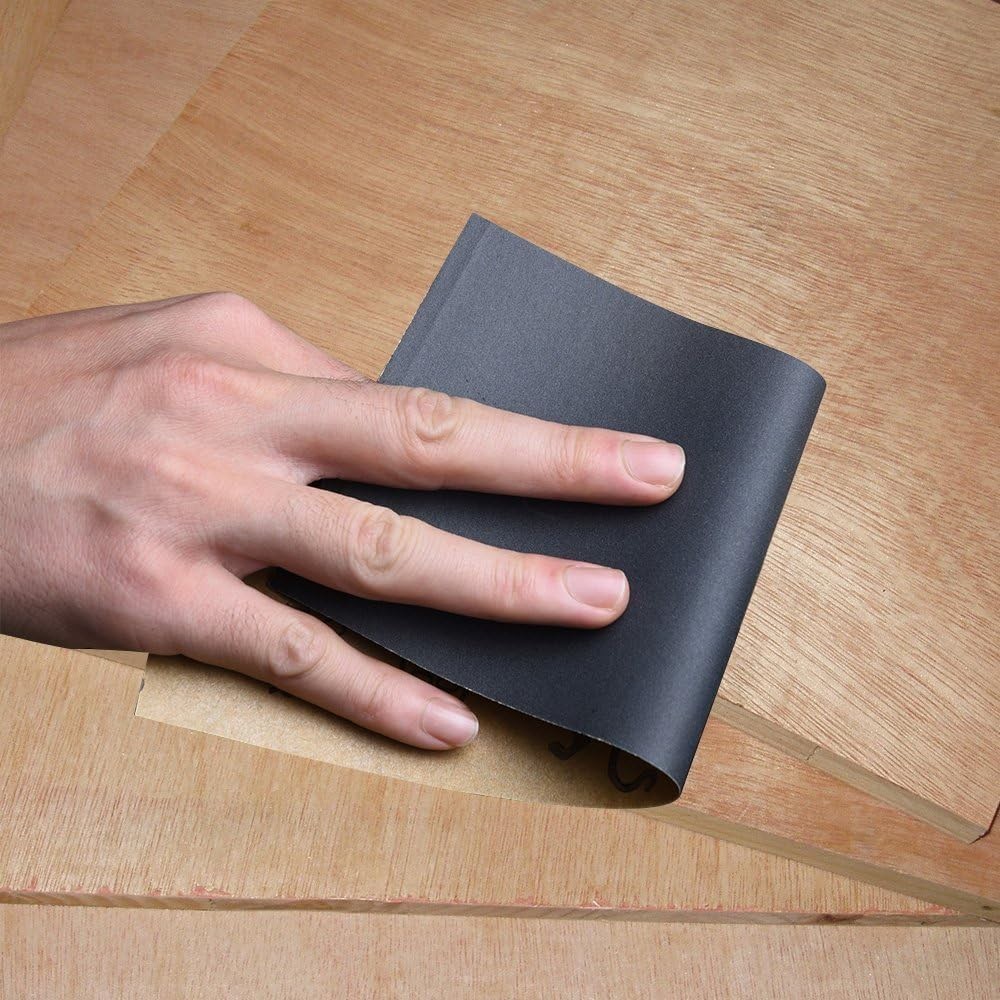 Silicone Carbide Sandpaper Sheets - Assorted Grits 400-1500, 12 Pack