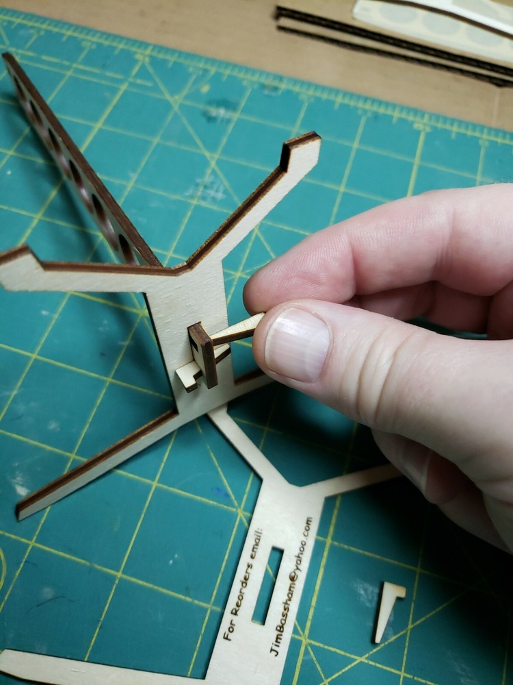 Rocket Cradle - Stand for display or working on your model rocket kits laser cut