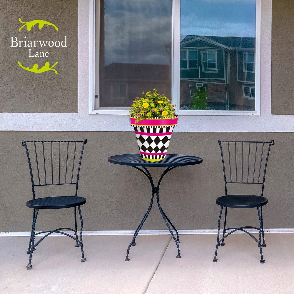 Briarwood Lane Neon Checkerboard Medium Planter