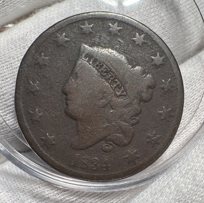 1834 Coronet Head Large Cent