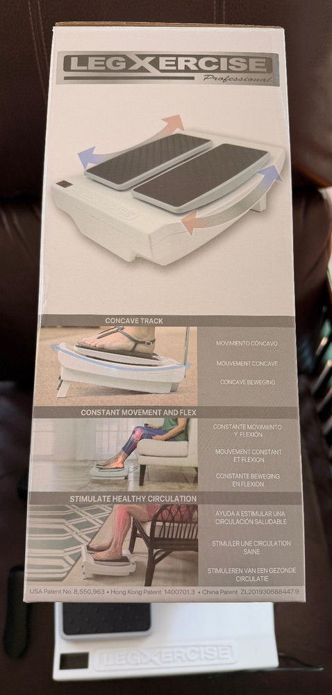 LegXercise Pro Motorized Leg Activator Machine with REMOTE And Adapter - White