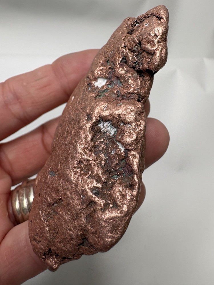 Pure Native Michigan Solid Copper Nugget Specimen Keweenaw Peninsula Mineral