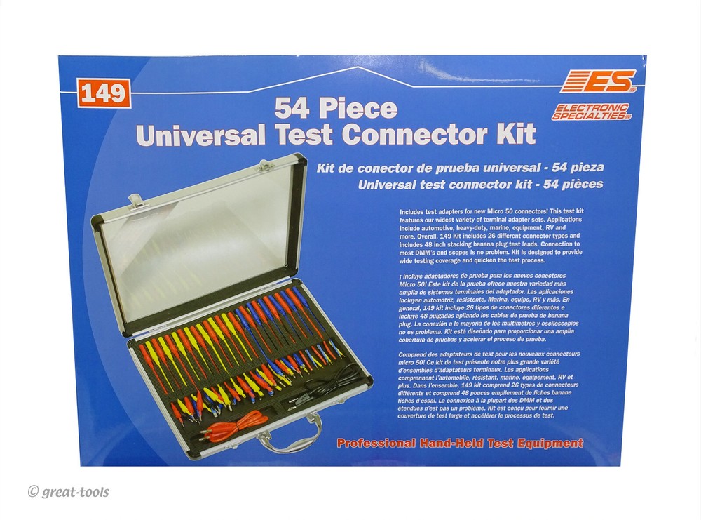 AUTOMOTIVE TEST CONNECTOR SET – 54-pc kit – diagnostic testing tools