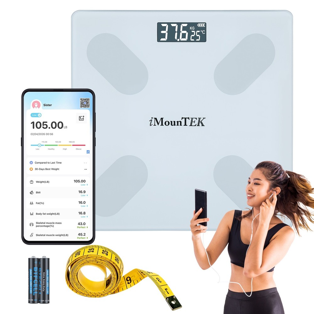 Smart Digital Scale for Body Weight BMI App Sync LCD Display 397lbs