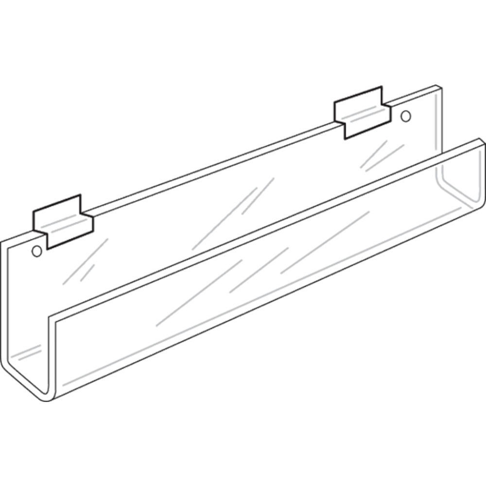 11 3/4" Slatwall Greeting Card Holder, Open Ends
