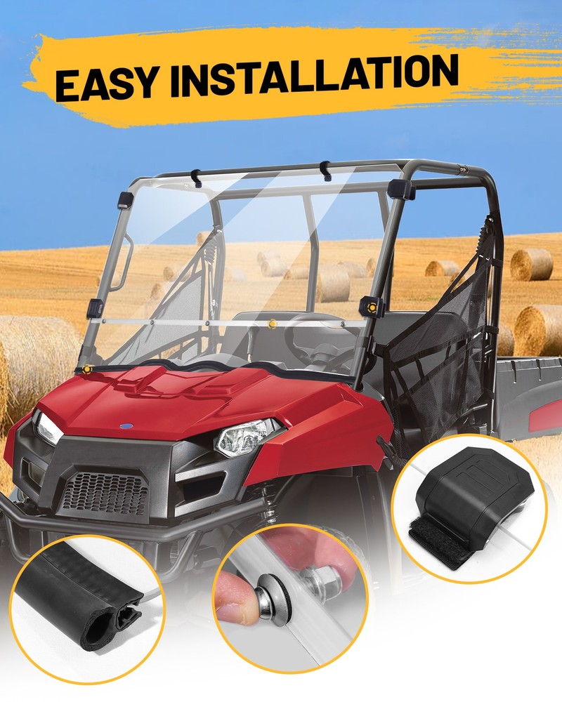 For Polaris Ranger MID-SIZE 400 2010-2014 Anti-Scratch Front Window Windscreen