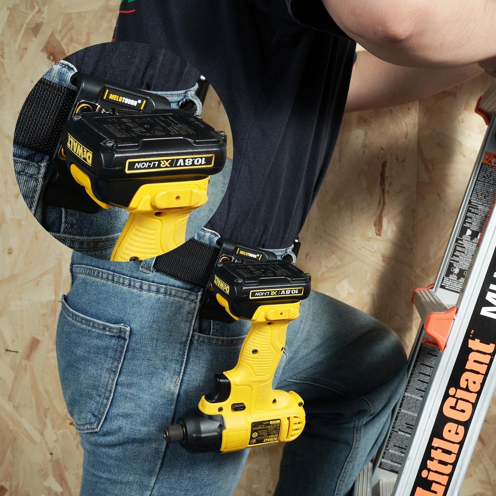 MELOTOUGH Tool Belt Hook Holster Cordless Drill Hook,Black...