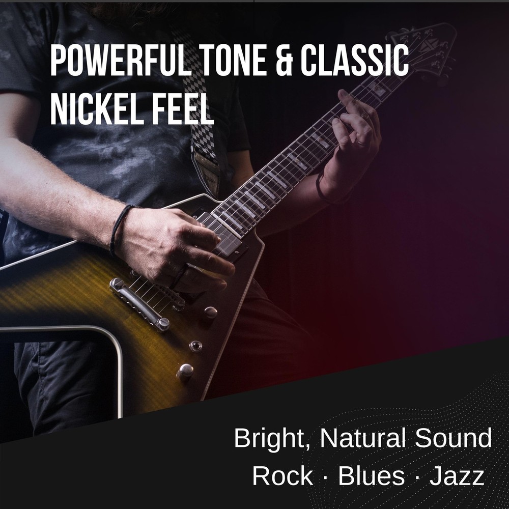 HENRYS® Electric Guitar Strings - Extra E1-String For Free - Perfect For Bl