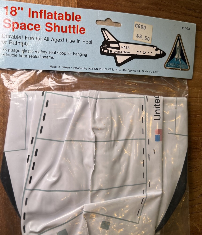Vintage 18” Inflatable Space Shuttle NASA