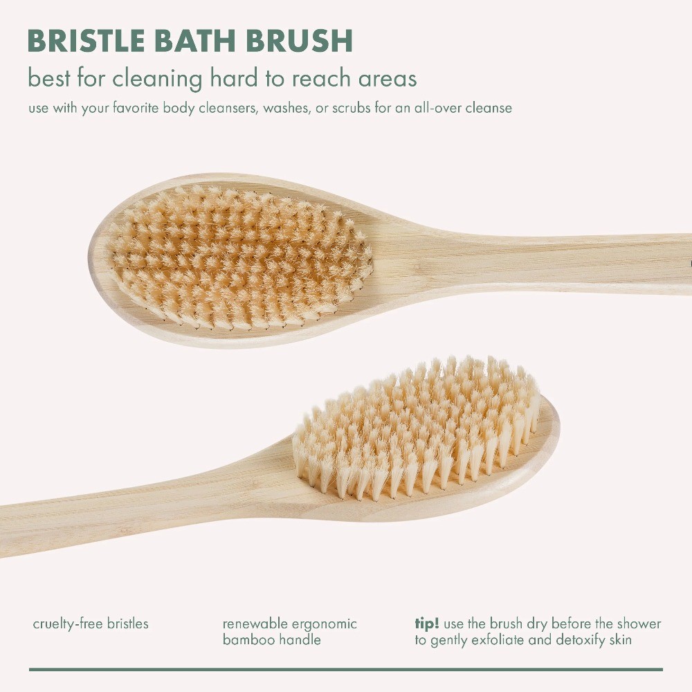 EcoTools Bath Bristle Brush, for Cleansing & Exfoliating, 1 Count