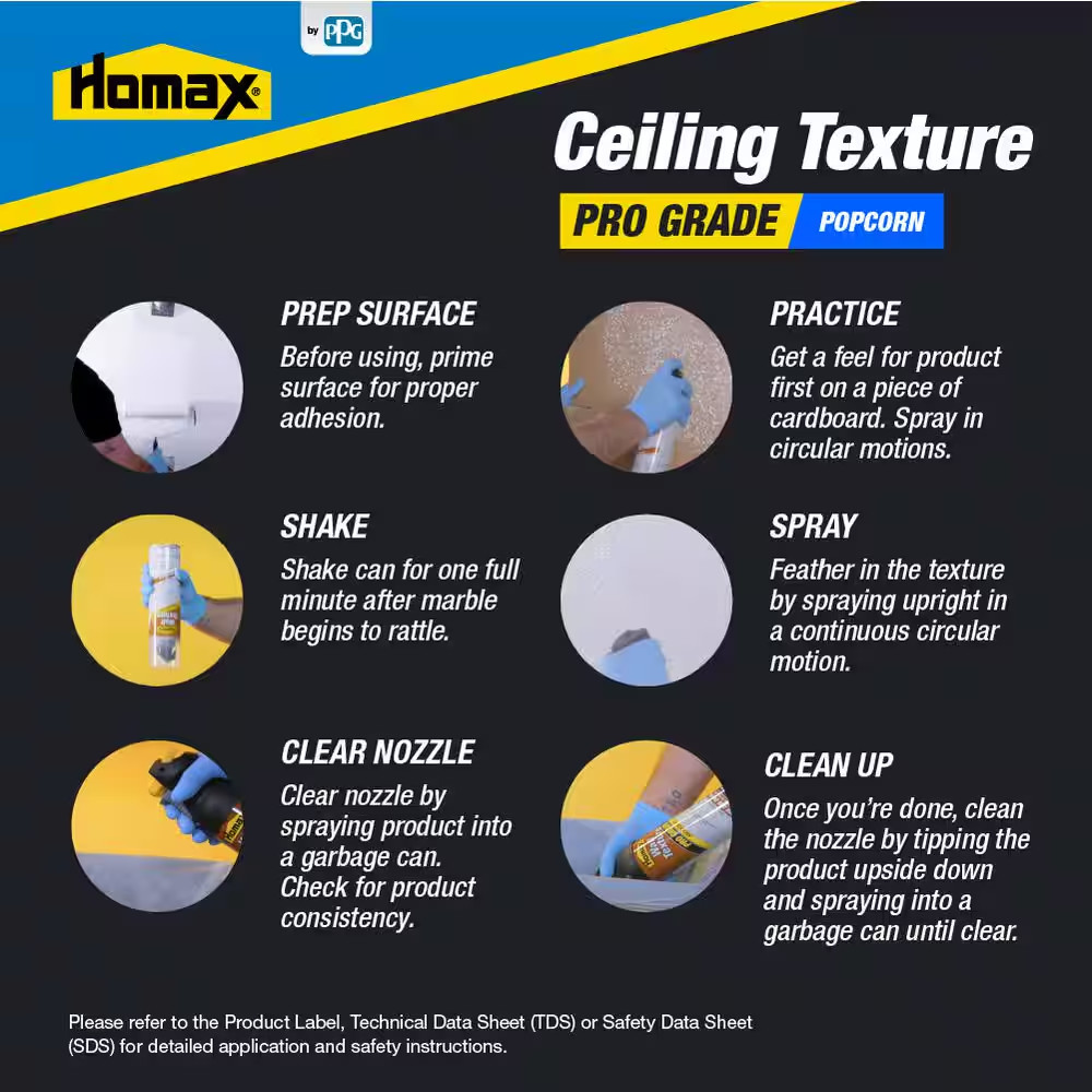 14 Oz. Pro Grade Popcorn Ceiling Texture