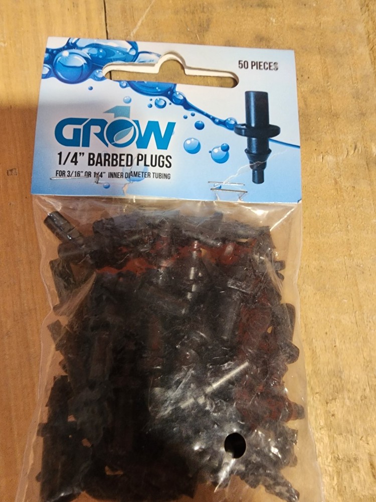 Grow1 Barbed Plug - 1/4" (50 pack)