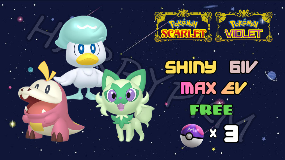✨SHINY STARTERS✨6IV⭐SCARLET VIOLET