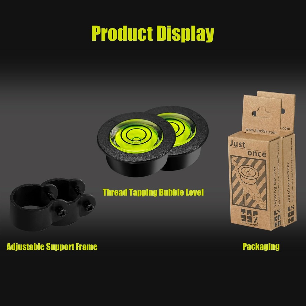 Tap Handle Tool Level, Guide, Small Level Bubble, Magnetic Bubble Black