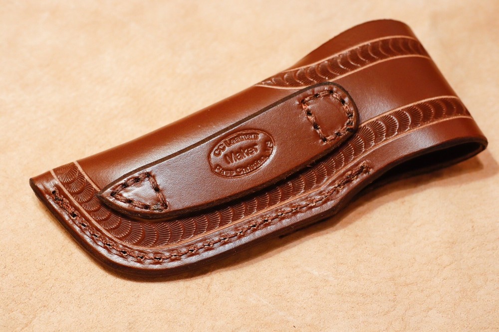 Custom Leather Sheath for Buck 110