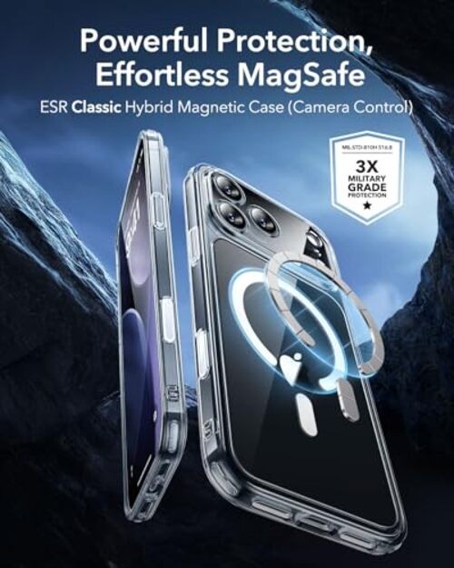 for Case, Camera Control, Compatible with MagSafe, iPhone 17 Pro Max A-Clear