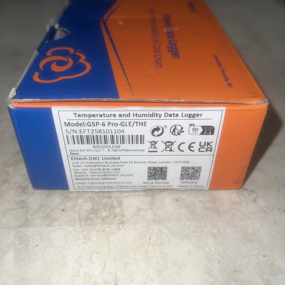 Elitech GSP-6G Temperature & Humidity Data Logger — Open Box