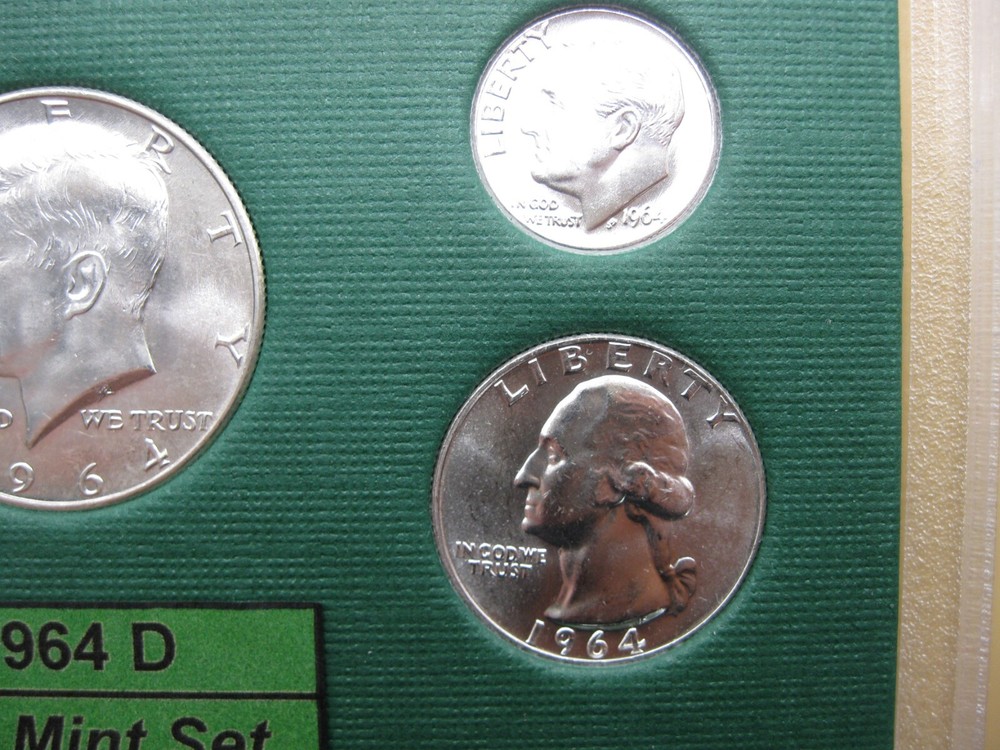 1964 D US Silver Mint Set Brilliant Uncirculated!