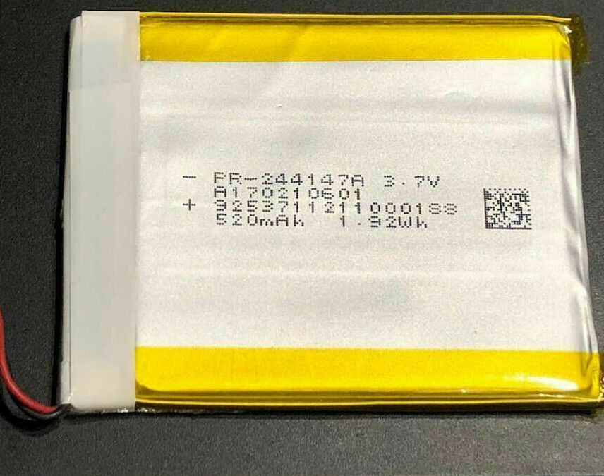 3.7v 520mAh 1.92Wh  LI POLY BATTERY