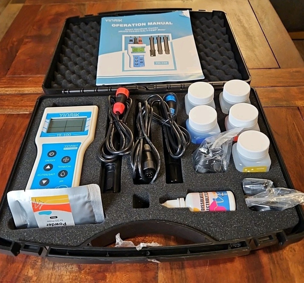 Handheld Dissolved Oxygen Meter, Smart DO Meter with Salinity and Altitude Co...