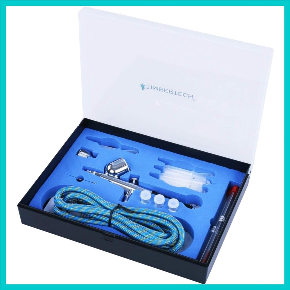 Precision Airbrush Kit with Multiple Nozzles for Art & Professional Use