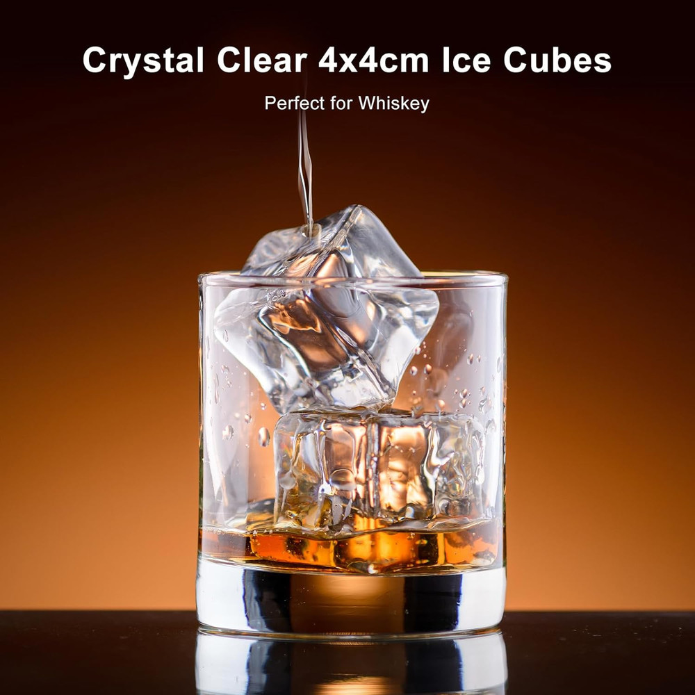 Craft Cube ICE Maker Clear Ice Maker - Makes 4X4 Crystal Clear Ice Cubes in 25Mi