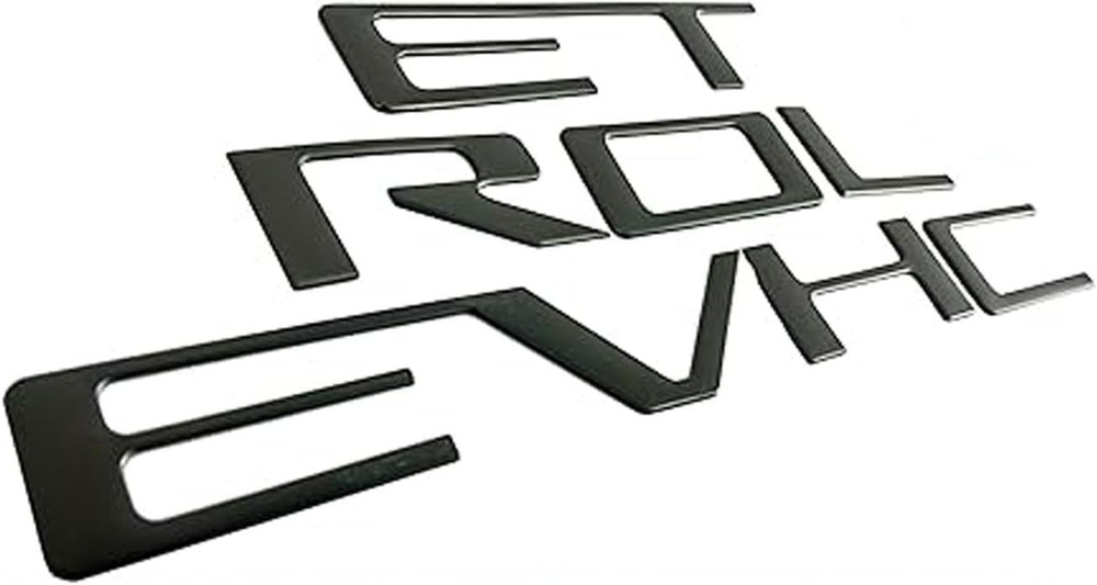 Matte Black 3D Raised Tailgate Letter Inserts for Silverado 2019-2025