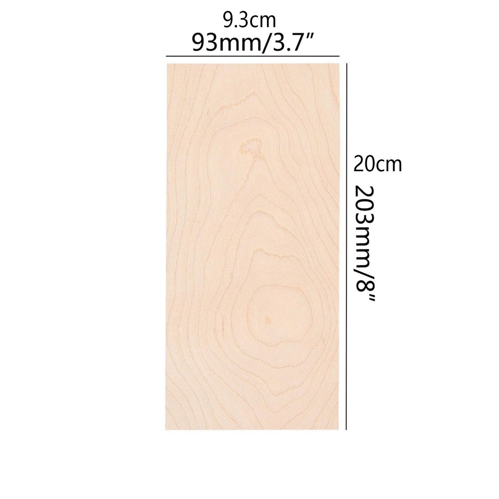 3Pcs Maple Wood Guitar Head Veneer Luthier Supply Shell Sheet Headplate